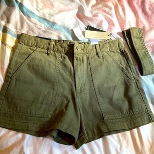 Banana Republic olive utility shorts